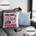 Mama Geschenk Kissen mit Füllung 40x40 Ich Hab Dich Lieb Mama Geschenkidee Muttertagsgeschenk von Sohn Tochter (Grau) Blau Trendation
