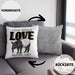 Lustige Tapir Kissen mit Füllung 40x40 Geschenk Tapir Liebhaber (Grau) Grau Trendation