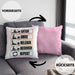 Rudern Kissen mit Füllung 40x40 Geschenk Catch Drive Release Recover Repeat Geschenkidee Ruderer (Grau) Rosa Trendation