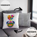 Mops Herz Farbe Besitzer Kissen mit Füllung 40x40 Geschenk Lustiger Spruch Geschenkidee Mops Liebhaber (Grau) Grau Trendation