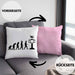 Fluglotse Kissen mit Füllung 40x40 Geschenk Flughafen Arbeiter Geschenkidee Evolution (Grau) Rosa Trendation