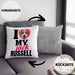 Jack Russell Besitzerin Kissen mit Füllung 40x40 Geschenk Lustiger Spruch Geschenkidee I Love My Jack Russell (Grau) Grau Trendation