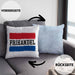 Frikandel Kissen mit Füllung 40x40 Geschenk Holländer Geschenkidee Holland Flagge Holland Urlaub Liebhaber (Grau) Blau Trendation