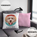 Golden Retriever Besitzer Kissen mit Füllung 40x40 Geschenk Lustiger Spruch Geschenkidee Golden Retriever Mama Papa (Grau) Rosa Trendation