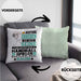 Handballspieler Geschenk Kissen mit Füllung 40x40 Lustiger Spruch Erheben Sie Sich Der Handballspieler Betritt den Raum (Grau) Grün Trendation