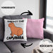 Respect The Capybara Kissen mit Füllung 40x40 Capybara Tier Geschenk für Capybara Liebhaber (Grau) Rosa Trendation
