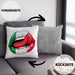 Italien Kissen mit Füllung 40x40 Geschenk Lippen Italiener Geschenkidee Sprüche (Grau) Grau Trendation