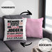 Jogger Geschenk Kissen mit Füllung 40x40 Lustige Geschenkidee für Jogger Geburtstag Niemand Ist Perfekt Aber Als Jogger Ist Man Nah Dran (Grau) Rosa Trendation