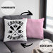 Cousins Rowing Kissen mit Füllung 40x40 Geschenk Rudern Paddelboot Cousinen-Treff Cousins (Grau) Rosa Trendation