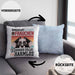 Border Collies Besitzerin Frauchen Kissen mit Füllung 40x40 Geschenk Lustiger Spruch Geschenkidee Vorsicht Vor Dem Frauchen (Grau) Blau Trendation