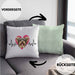 Yorkie Besitzer Kissen mit Füllung 40x40 Geschenk Lustiger Spruch Geschenkidee Herzschlag Yorkie (Grau) Grün Trendation