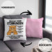 Katze Kissen mit Füllung 40x40 Geschenk Katzenbesitzerin Lustige Sprüche Kaffee Urlaub Müde Meine Vier Kaffeestimungen (Grau) Rosa Trendation