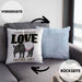 Lustige Tapir Kissen mit Füllung 40x40 Geschenk Tapir Liebhaber (Grau) Blau Trendation