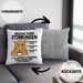 Katze Kissen mit Füllung 40x40 Geschenk Katzenbesitzerin Lustige Sprüche Kaffee Urlaub Müde Meine Vier Kaffeestimungen (Grau) Grau Trendation