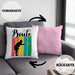 Boule Kissen mit Füllung 40x40 Geschenk Boule-Spieler Geschenkidee Spruch Vintage Boule Grafik (Grau) Rosa Trendation