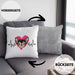 Chihuahua Besitzer Kissen mit Füllung 40x40 Geschenk Lustiger Spruch Geschenkidee Herzschlag XXXX (Grau) Grau Trendation