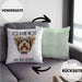 Yorkie Besitzer Kissen mit Füllung 40x40 Geschenk Lustiger Spruch Geschenkidee Ich Kann Nicht Mein Yorkie Hat Nein Gesagt (Grau) Grün Trendation