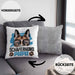 Schäferhund Papa Besitzer Kissen mit Füllung 40x40 Geschenk Lustiger Spruch Geschenkidee Schäferhund Liebhaber (Grau) Grau Trendation