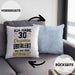 30. Hochzeitstag Kissen mit Füllung 40x40 Geschenk Perlen-Hochzeit Geschenkidee Ehemann Ehefrau Ich Habe 30 Ehejahre Überlebt (Grau) Blau Trendation
