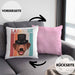 Labrador Besitzer Kissen mit Füllung 40x40 Geschenk Lustiger Spruch Geschenkidee Retro Vinatge Labrador (Grau) Rosa Trendation