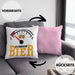 Kissen mit Füllung 40x40 Ich Brauche Bier Lustiges Biertrinker Party Geschenk (Grau) Rosa Trendation