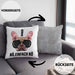 Nö Einfach Nö Kissen mit Füllung 40x40 Geschenk für Mops-Besitzer für Freundin Sarkasmus Humor (Grau) Grau Trendation