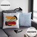Kitesurfing Kissen mit Füllung 40x40 Geschenk für Kitesurfer Geschenkidee Bunte Grafik (Grau) Blau Trendation