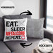 Eat Sleep Metalcore Repeat Kissen mit Füllung 40x40 Geschenk Musik Metal Heavy (Grau) Grau Trendation
