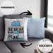 Border Collies Besitzer Kissen mit Füllung 40x40 Geschenk Lustiger Spruch Geschenkidee Border Collies Tricks Bleib (Grau) Blau Trendation