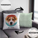Jack Russel Besitzer Kissen mit Füllung 40x40 Geschenk Lustiger Spruch Geschenkidee Jack Russel Mama Papa (Grau) Grün Trendation