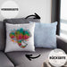 Elefant Kissen mit Füllung 40x40 Geschenk Für Elefanten-Liebhaber Geschenkidee Elefant Farbkleks (Grau) Blau Trendation