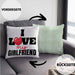 I Love My Girlfriend Kissen mit Füllung 40x40 Geschenk für Freund Beziehung Liebe Geschenkidee (Grau) Grün Trendation