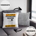 Fechter Kissen mit Füllung 40x40 Geschenk Lustiger Spruch Geschenkidee für Fechter Achtung Hochleistungs Fechter Bei Der Arbeit (Grau) Grau Trendation