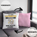 Katzensitter Geschenk Kissen mit Füllung 40x40 Lustiger Spruch Ich Bin Katzensitter Warum Weil Ich Es Kann Geschenkidee Bester Katzensitter Geburtstag (Grau) Rosa Trendation