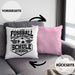 Fussballer Kissen mit Füllung 40x40 Geschenk Fussballspieler Geschenkidee Zum Fussball Spielen Geboren Zur Schule Gezwungen (Grau) Rosa Trendation