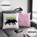 Gepard Kissen mit Füllung 40x40 Geschenk Retro (Grau) Rosa Trendation