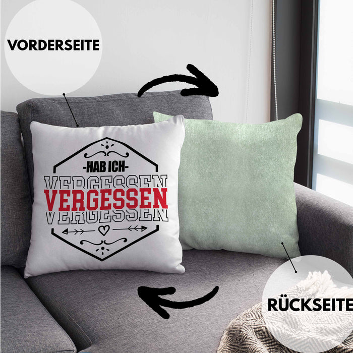Ehemann Kissen mit Füllung 40x40 Geschenk Hab Ich Vergessen Geschenk Von Ehefrau (Grau) Grün Trendation