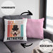 Golden Retriever Besitzer Kissen mit Füllung 40x40 Geschenk Lustiger Spruch Geschenkidee Retro Vinatge Golden Retriever (Grau) Rosa Trendation