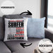 Surfer Geschenk Kaffee-Kissen mit Füllung 40x40 Geschenkidee für Surfer Ich Bin Surfer Ich Kann Es Dir Erklären Jedoch Nicht Für Dich Verstehen Spruch Lustig (Grau) Blau Trendation