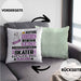Skater Geschenk Kissen mit Füllung 40x40 Lustiger Spruch Erheben Sie Sich Der Skater Betritt den Raum (Grau) Grün Trendation