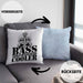 Bassist Kissen mit Füllung 40x40 Geschenk Bass-Spieler Geschenkidee Bass It's Like Guitar But Cooler (Grau) Blau Trendation