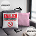 Endlich Nichttraucher Kissen mit Füllung 40x40 Geschenk Aufhören Zu Rauchen Befreie Dich Von Der Sucht (Grau) Rosa Trendation