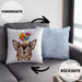 Chihuhahua Mama Besitzer Kissen mit Füllung 40x40 Geschenkidee Frauchen Herrchen Herz (Grau) Blau Trendation