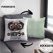 Mops Papa Besitzer Kissen mit Füllung 40x40 Geschenk Lustiger Spruch Geschenkidee Mops Liebhaber (Grau) Grün Trendation