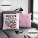 Französische Bulldogge Mom Besitzerin Kissen mit Füllung 40x40 Geschenk Lustiger Spruch Geschenkidee Besitzerin Französische Bulldogge Mama (Grau) Rosa Trendation