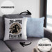 Jiu Jitsu Kissen mit Füllung 40x40 Geschenk für Kampfsportler Geschenkidee Technik über Stärke Spruch (Grau) Blau Trendation