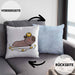 Kissen mit Füllung 40x40 mit Capybara-Motiv Geschenk für Capybara Liebhaber (Grau) Blau Trendation
