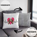 Cocker Spaniel Besitzer Kissen mit Füllung 40x40 Geschenk Lustiger Spruch Geschenkidee Herzschlag Cocker Spaniel (Grau) Grau Trendation