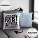 Autist Kissen mit Füllung 40x40 Geschenk Ich Bin Autist Was Ist Deine Entschuldigung Autisten (Grau) Blau Trendation