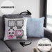 Eat Sleep K-Pop Kissen mit Füllung 40x40 Geschenk Koreanische Musik Kpop Geschenkidee Spruch (Grau) Blau Trendation